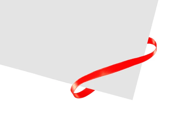Lesklou červenou stužku — Stock fotografie