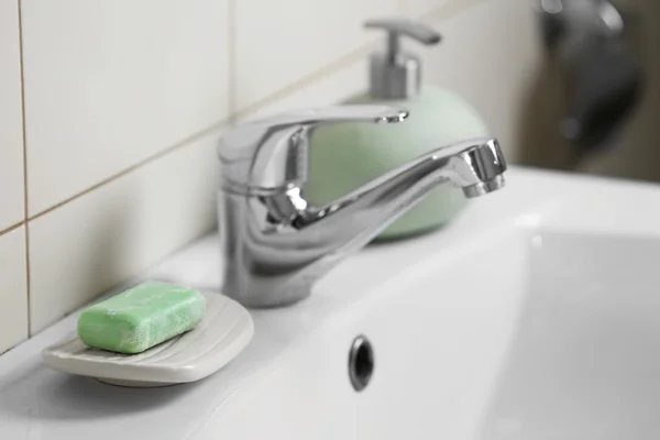 Washing of hands with soap — Stock Photo, Image