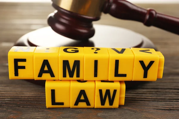 Gavel and blocks regarding child-custody — Stock Photo, Image