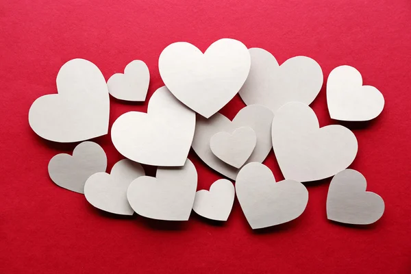 White paper hearts — Stock Photo, Image