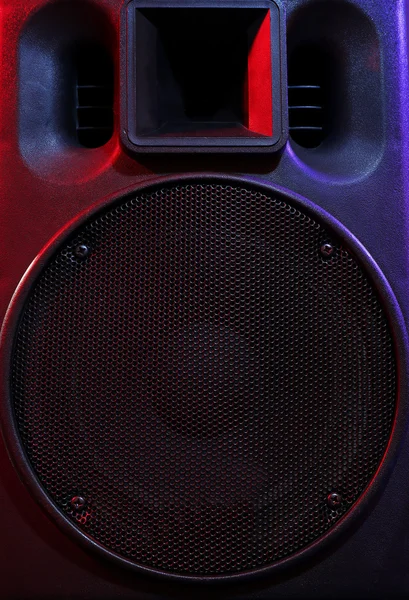 Big black loudspeaker — Stock Photo, Image