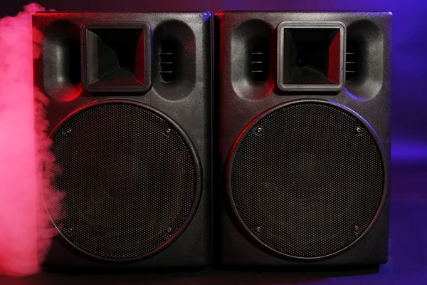 Big black loudspeakers — Stock Photo, Image