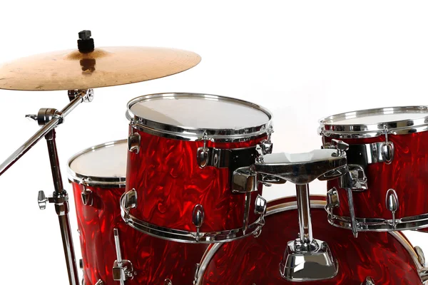 Набор красных барабанов — стоковое фото