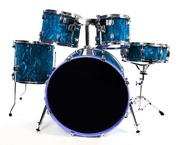 Set of drums isolated on white Stock Picture