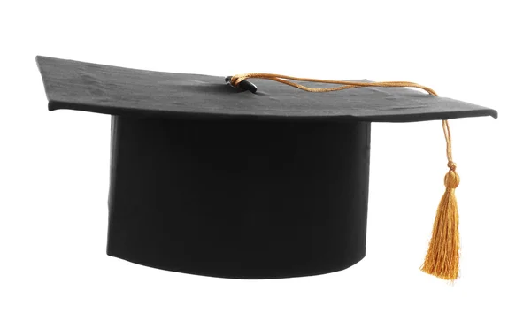 Fekete egyetemista kalap — Stock Fotó