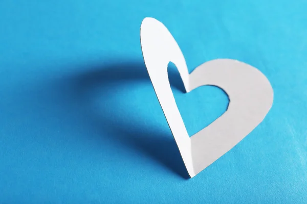 Cut out white paper heart — Stock Photo, Image