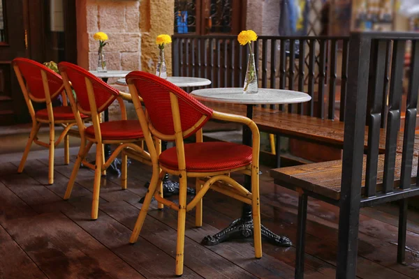 Tables Chairs Cafe — Stock Photo, Image