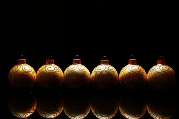 Beautiful Christmas balls on black background — Stock Photo, Image