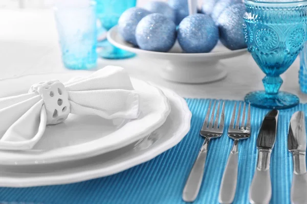 Beautiful Christmas table setting Stock Image