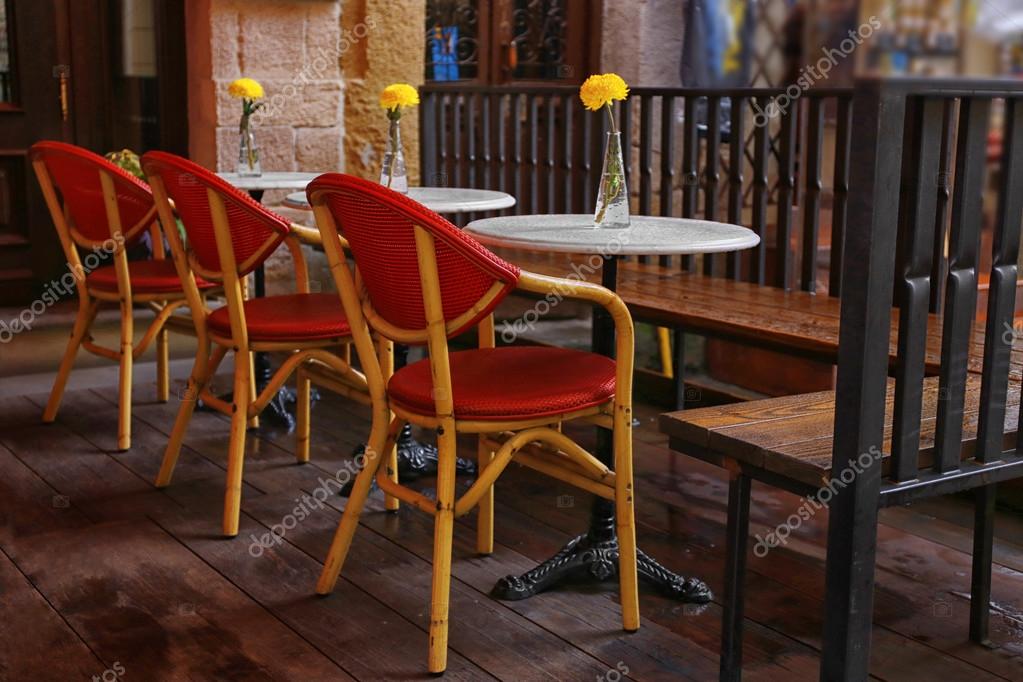 Masa Sandalye Café — Stok Foto © belchonock 92485904