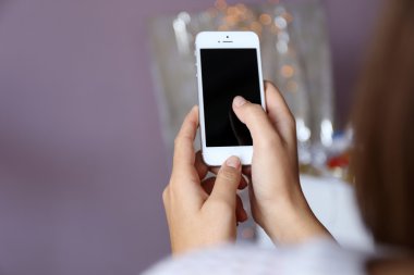 kadın alarak fotoğraf ile smartphone