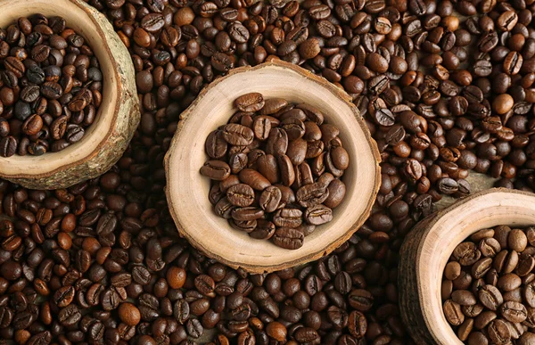 Coleção de grãos de café, close-up — Fotografia de Stock