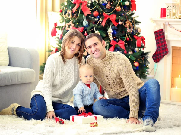 Natale ritratto di famiglia — Foto Stock