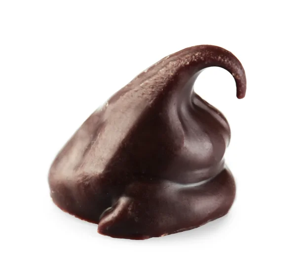 Pedaço de chocolate isolado sobre branco — Fotografia de Stock