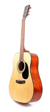 gitar beyaz üzerine izole