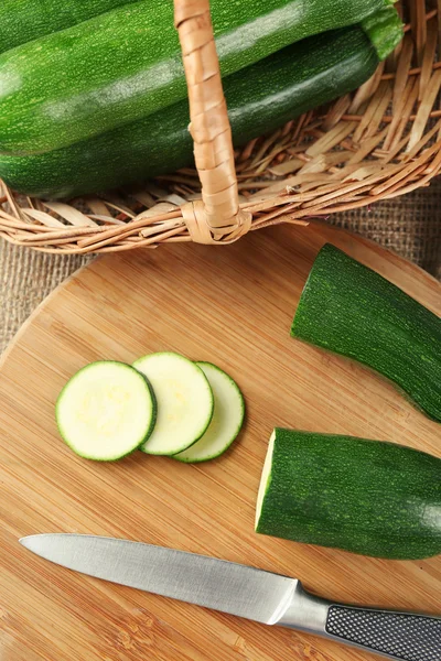 Fresh sliced zucchini — Stock Photo, Image