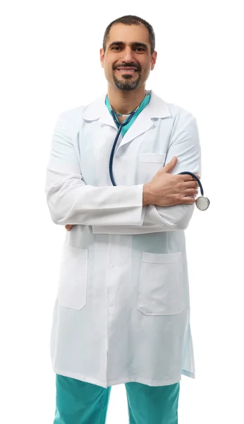 Portrait of a doctor with stethoscope — Stock Photo, Image