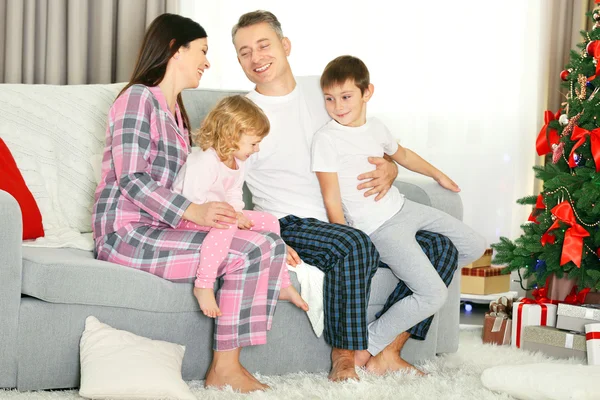 Natale ritratto di famiglia — Foto Stock