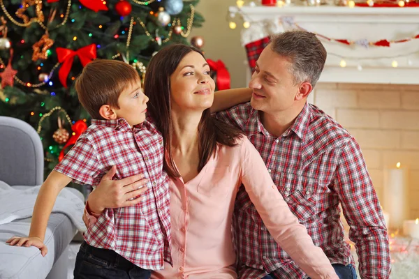 Portrait de famille Noël — Photo