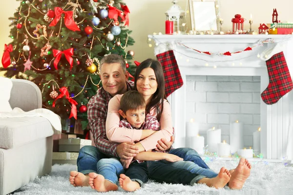 Portrait de famille Noël — Photo