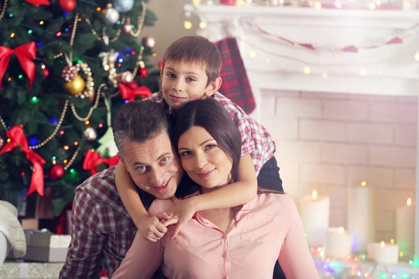 Portrait de famille Noël — Photo