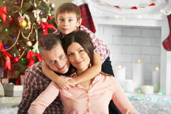 Natale ritratto di famiglia — Foto Stock