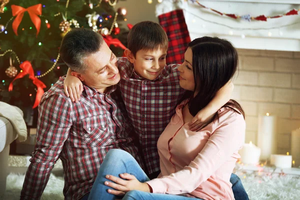 Retrato familiar de Navidad —  Fotos de Stock