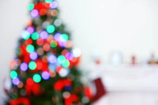 Luci di Natale sull'albero di Natale — Foto Stock