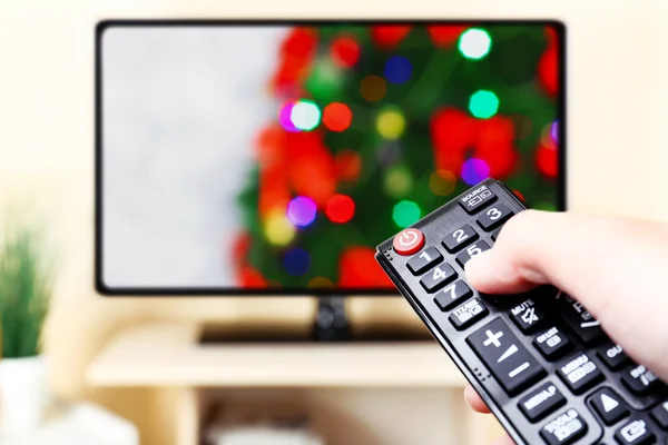 Christmas shows op Tv — Stockfoto