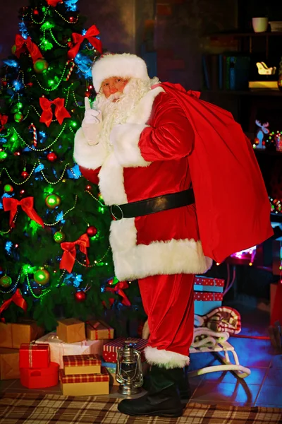 Santa Claus with bag — Stock Photo, Image