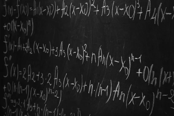 School blackboard with formulas — Stock Photo, Image