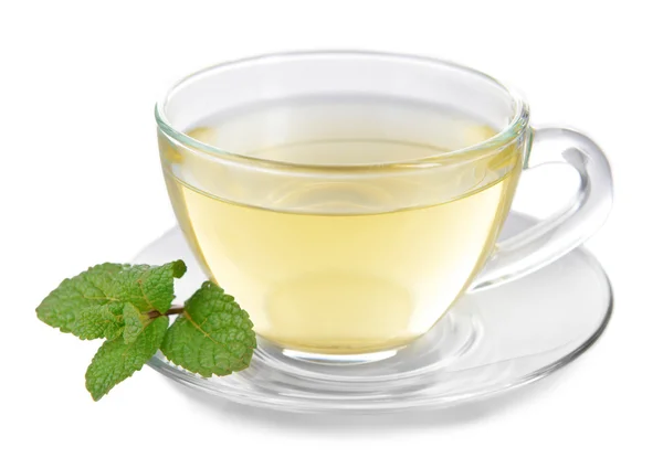 Glass cup of tea — Stock Photo, Image