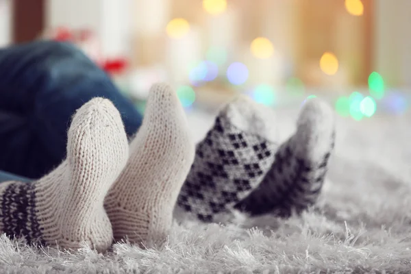 Legs in colorful socks — Stock Photo, Image