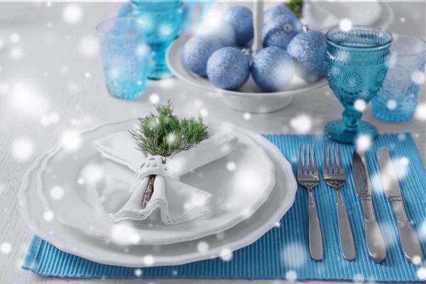 Hermosa mesa de Navidad — Foto de Stock