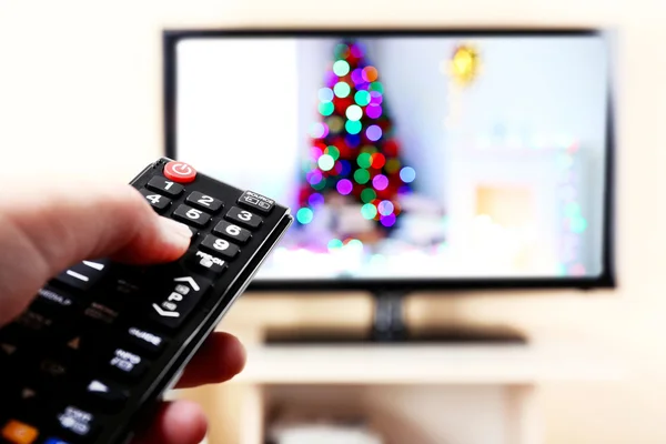 Programas de Natal na TV — Fotografia de Stock