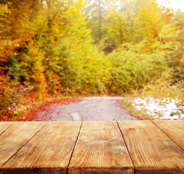 Fondo natura con pavimento in legno — Foto Stock