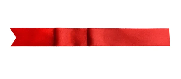 Červená stuha izolovaná na bílém — Stock fotografie