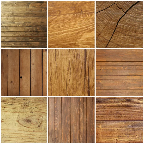 Colección de diferentes fondos de madera — Foto de Stock