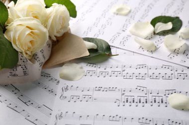 Müzik sayfalardaki güzel güller
