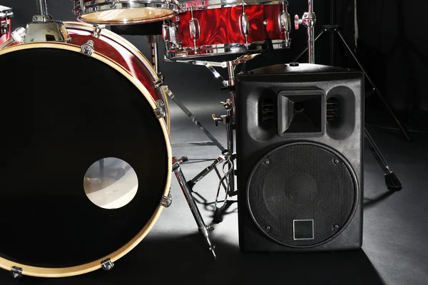 Drum set on a stage — Stock Photo, Image