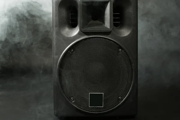 Big loudspeaker in a smoke — Stock Photo, Image