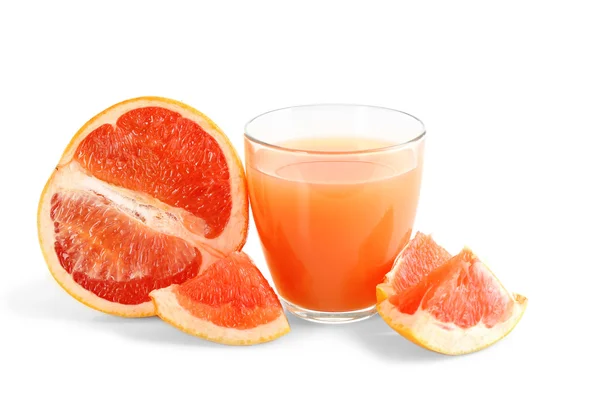 Citrus juice och färsk frukt — Stockfoto