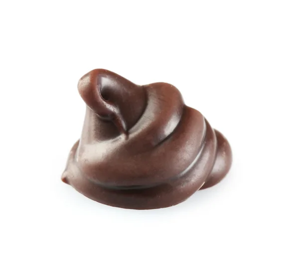 Pedaço de chocolate isolado sobre branco — Fotografia de Stock