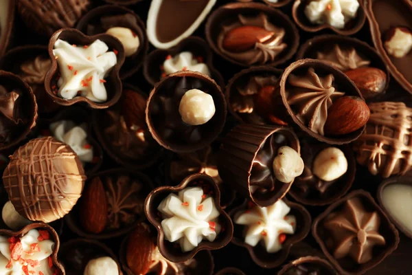 Doces de chocolate saborosos — Fotografia de Stock