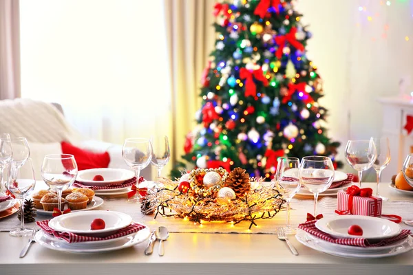 Christmas dinner at home — Stock Photo, Image