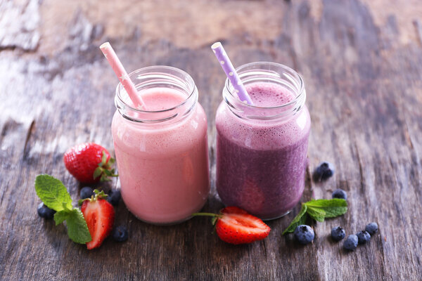 Healthy strawberry yogurt  