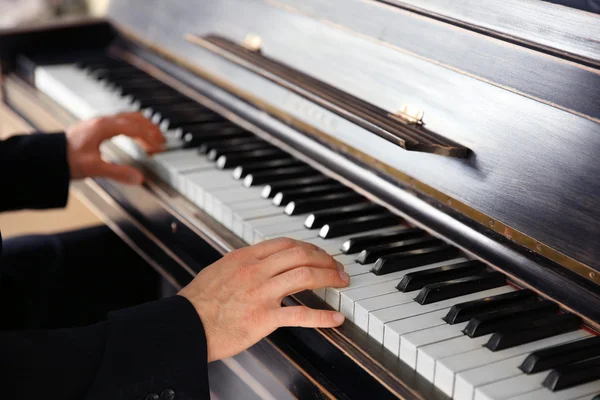 Hands classic piano playing — Stock Photo, Image