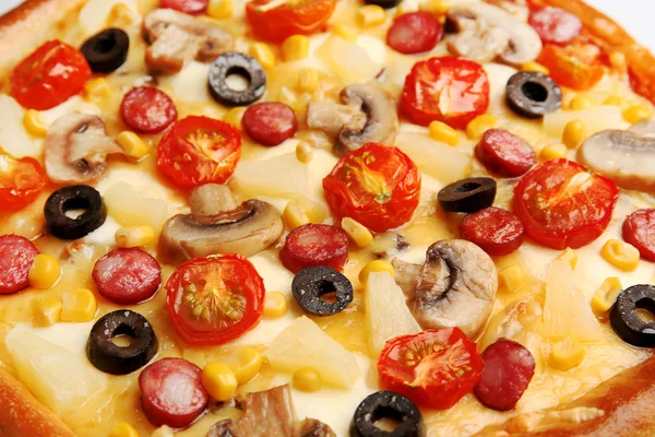 Deliciosa pizza, close-up — Fotografia de Stock