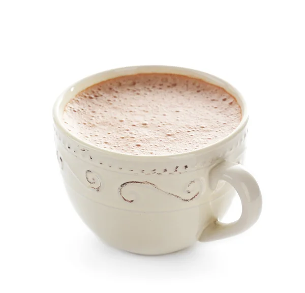 Witte cup van cacao — Stockfoto