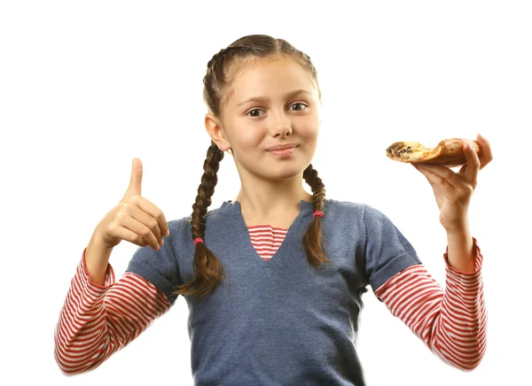 Menina comendo pizza — Fotografia de Stock